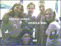 George, me and Jessica Biel